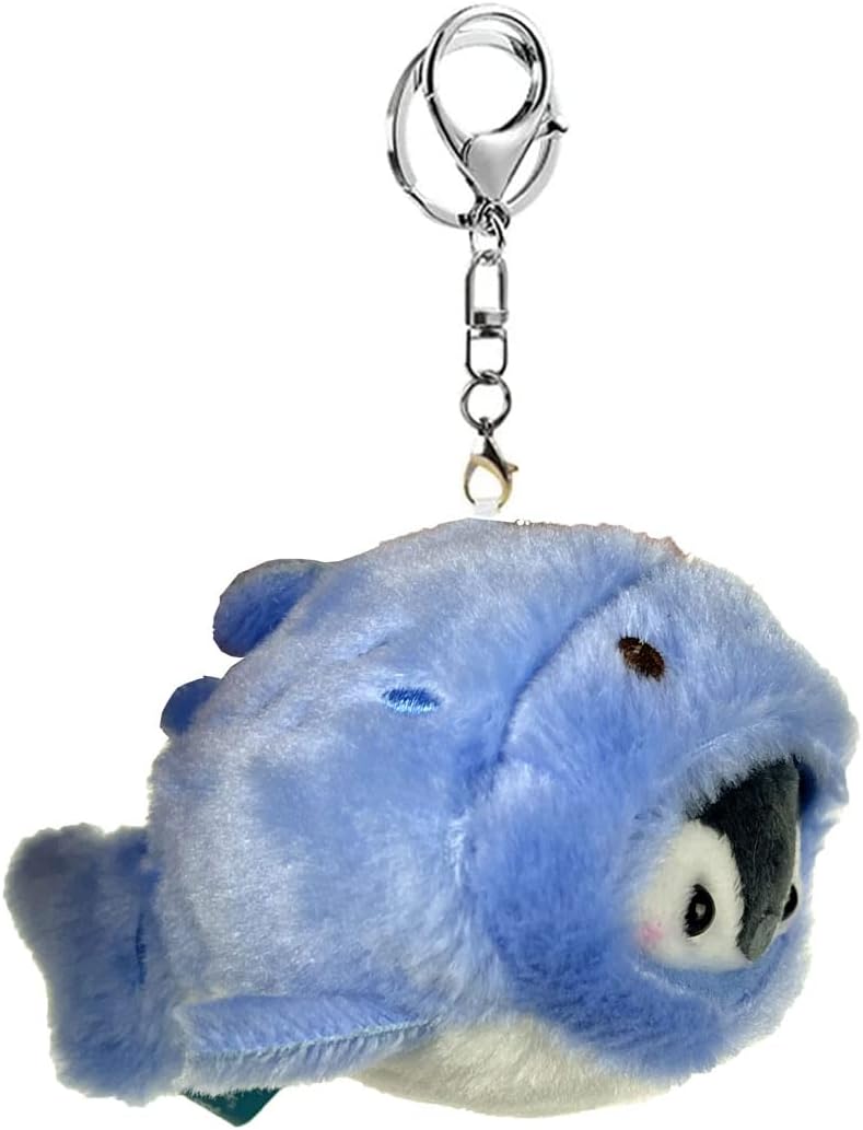 Cute Marine Animal Plush Keychain,Whale Penguin,Cute Keychains Kawaii for Backpacks,Kawaii Animals. (L)