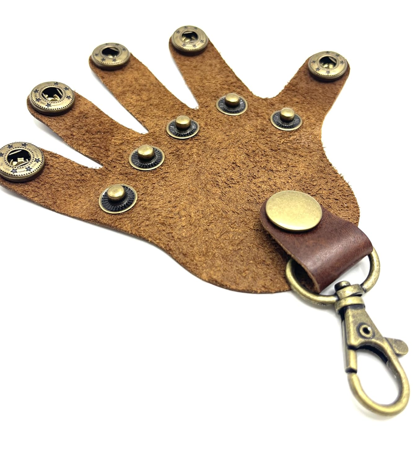 Handmade Leather Keychain Accesories ,Personalized Finger Keychain, Keychain Genuine Leather for Women&Men - Image 2
