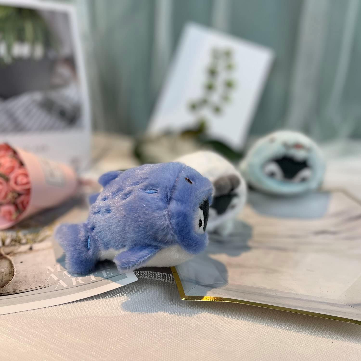 Cute Marine Animal Plush Keychain,Whale Penguin,Cute Keychains Kawaii for Backpacks,Kawaii Animals. (L) - Image 2
